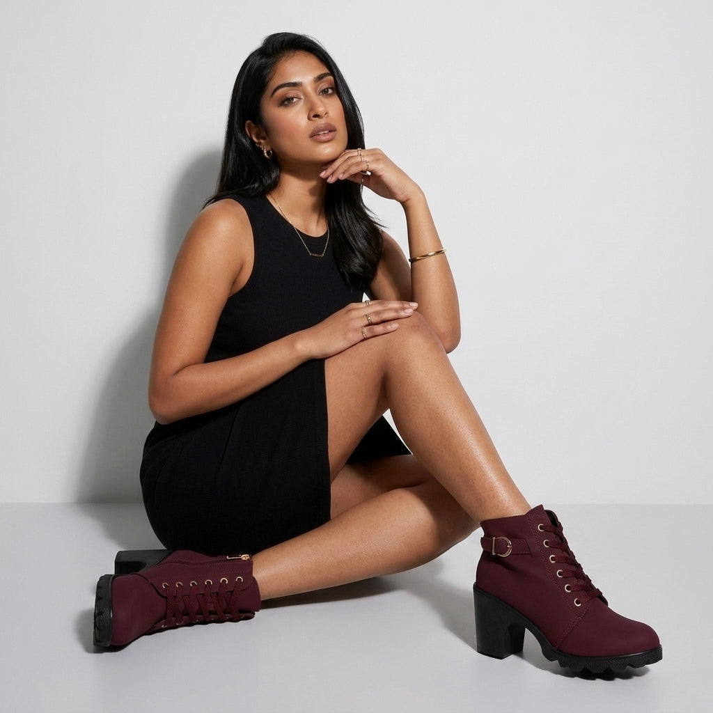 Nicoline | Vegan Leather Wedge Ankle Boot