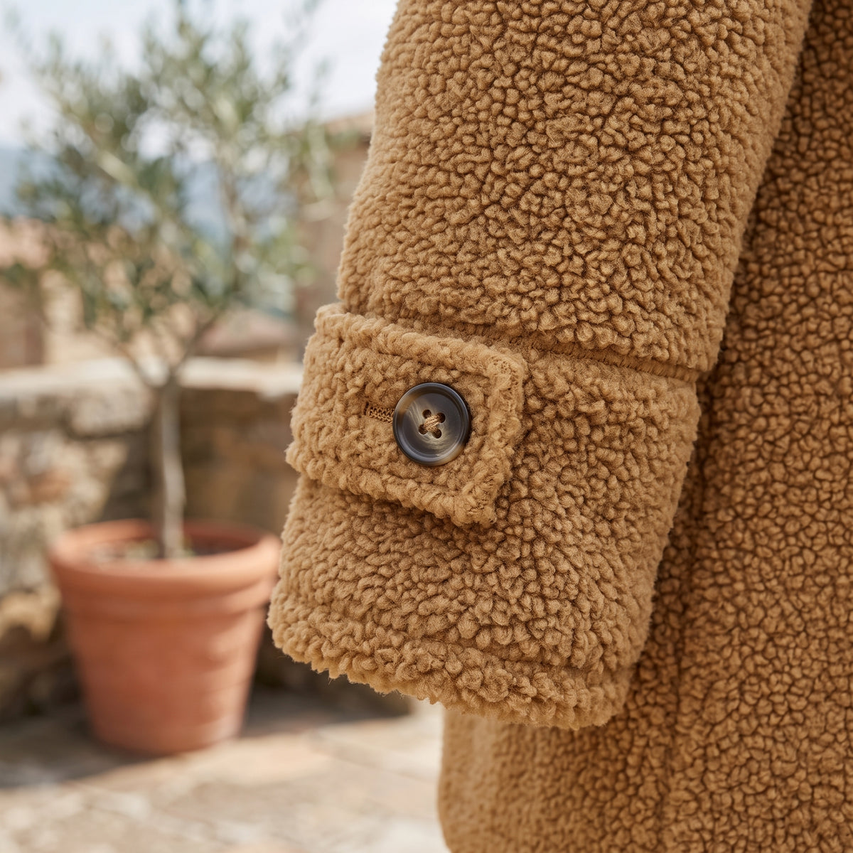 Nel | Sherpa Teddy Zip-Up Coat