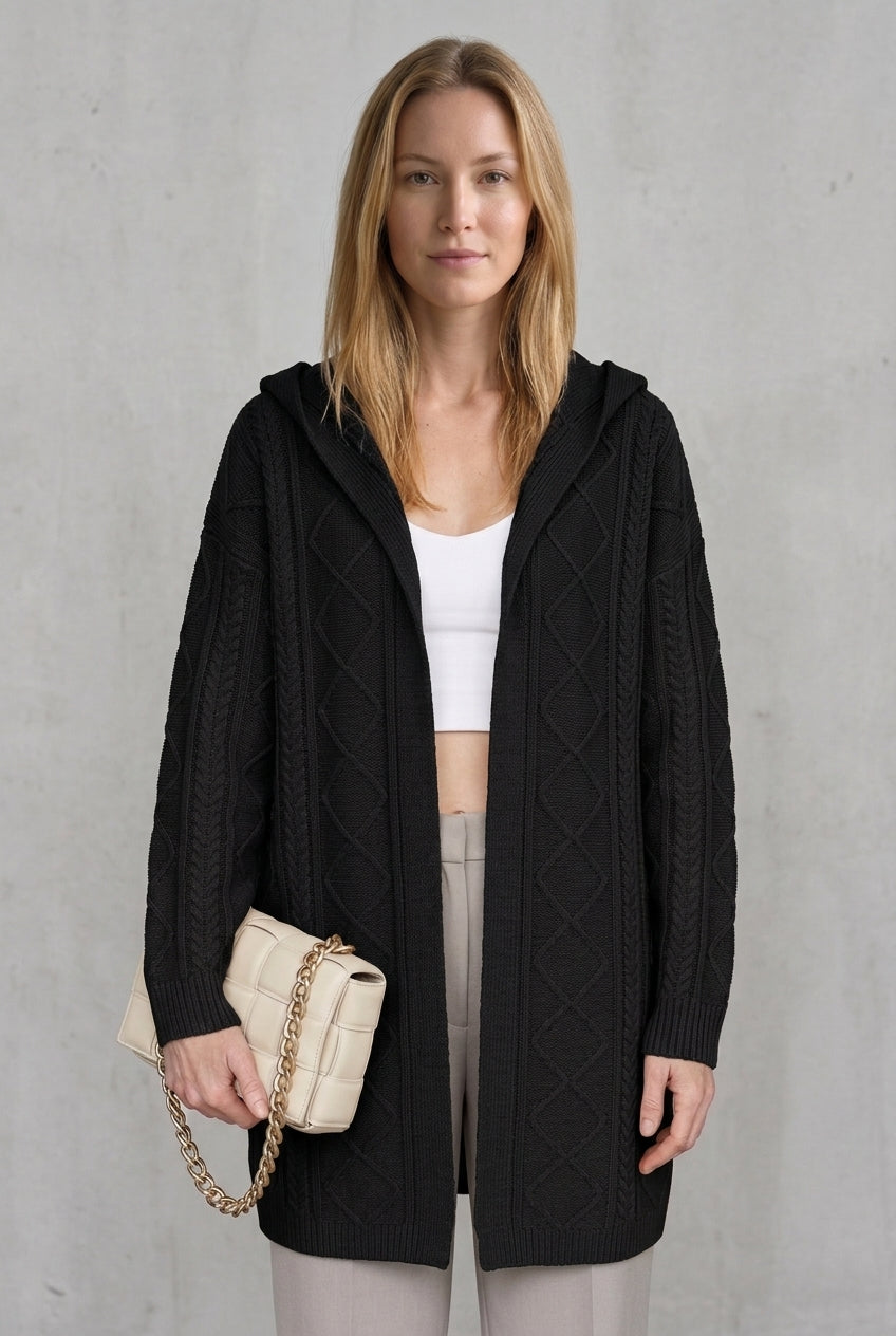 Rina | Extended Hooded Cardigan