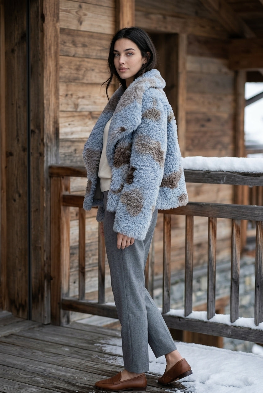 Svya | Curly Lamb Faux Fur Jacket