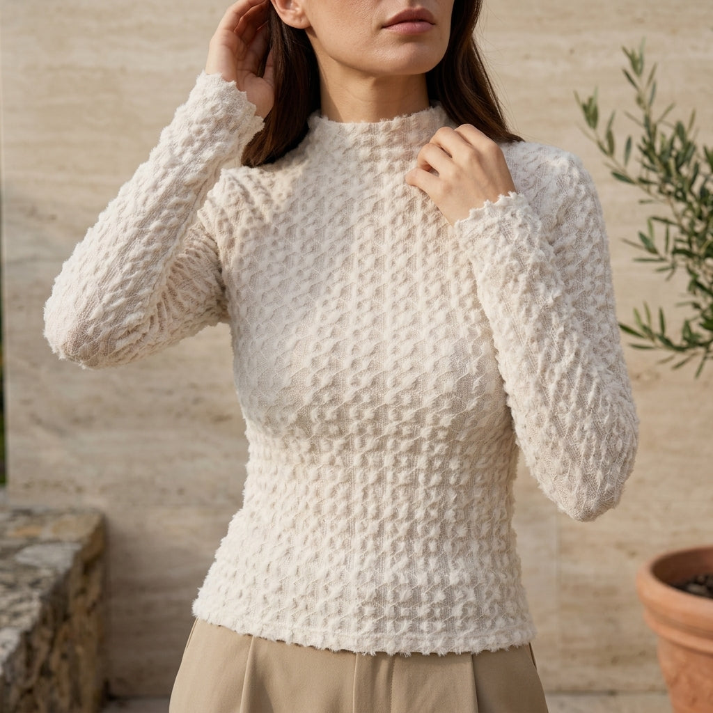 Amora | Knitted Turtleneck Top