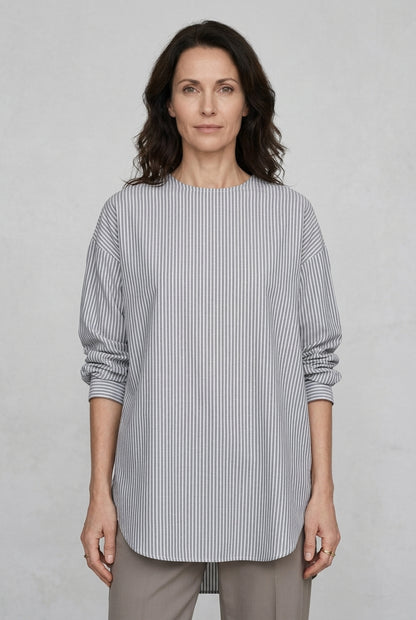 Women's Striped Long Sleeve Casual Relaxed Top