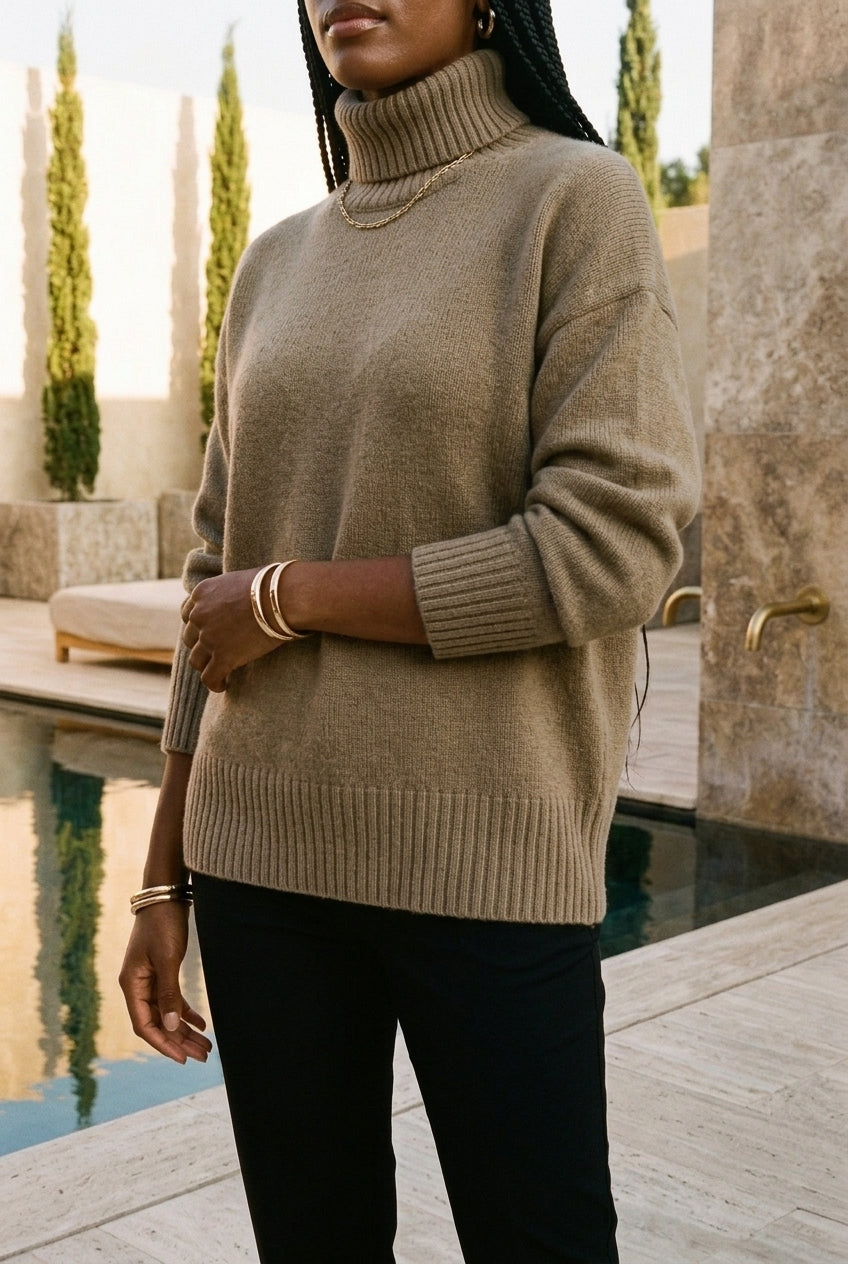 Caroline Tamsin | Cashmere Roll Neck Sweater