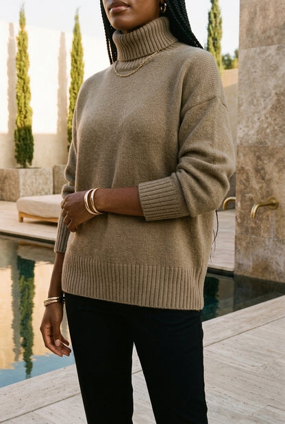 Caroline Tamsin | Cashmere Roll Neck Sweater