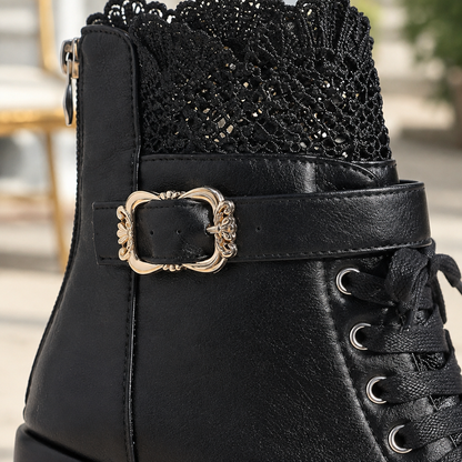 Kirsa | Suedette Ankle Boot with Buckle