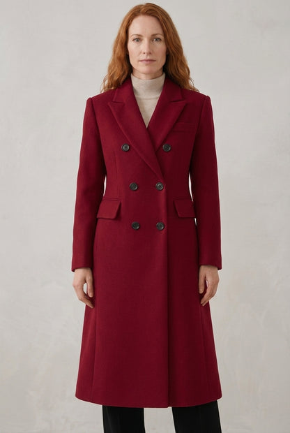 Arla | Women's Cozy Tailored Elegant Fabric-Blend Overcoat