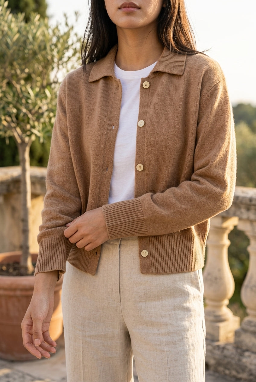 Ovina | Cashmere Turtleneck Cardigan