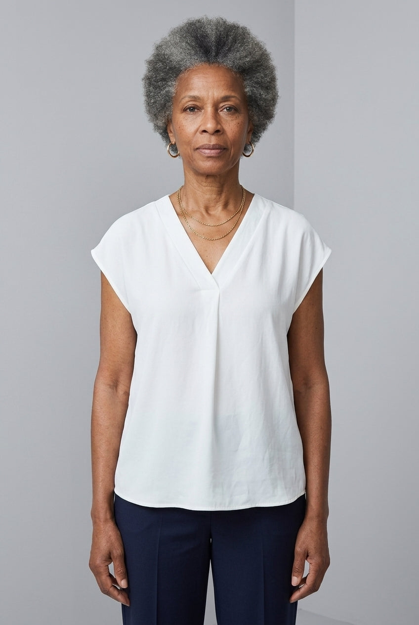 Malvina | V-Neck Short Sleeve Top