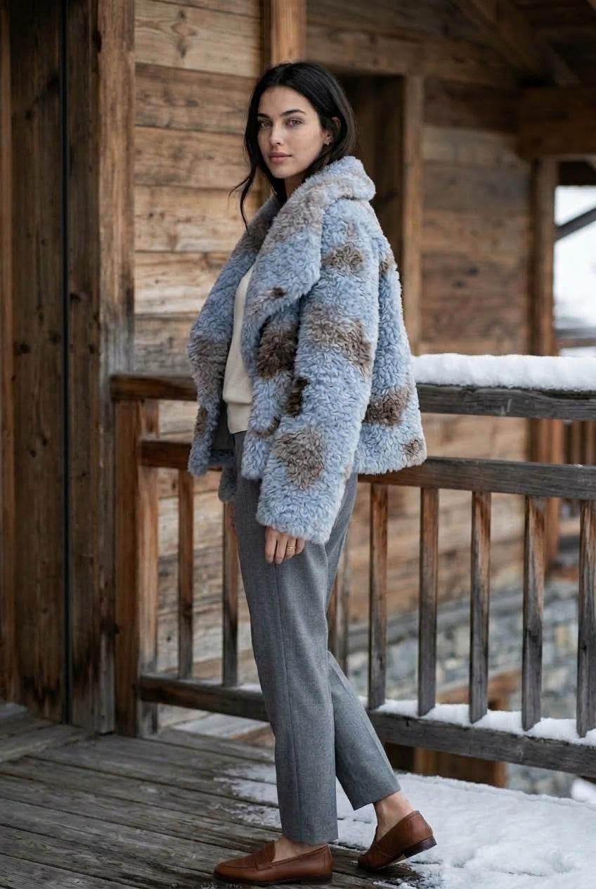 Svya | Curly Lamb Faux Fur Jacket