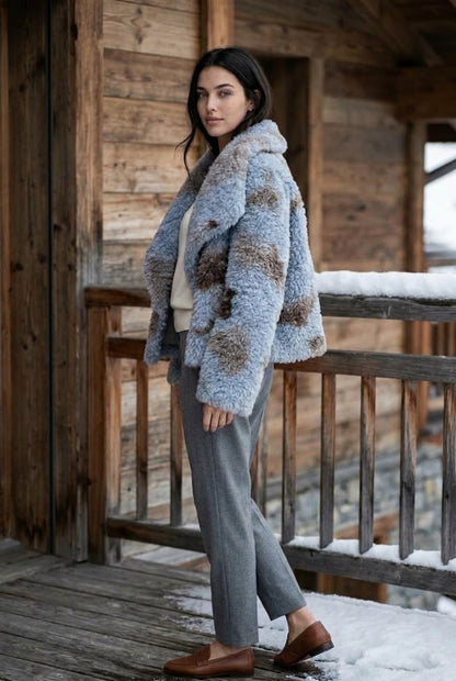 Svya | Curly Lamb Faux Fur Jacket