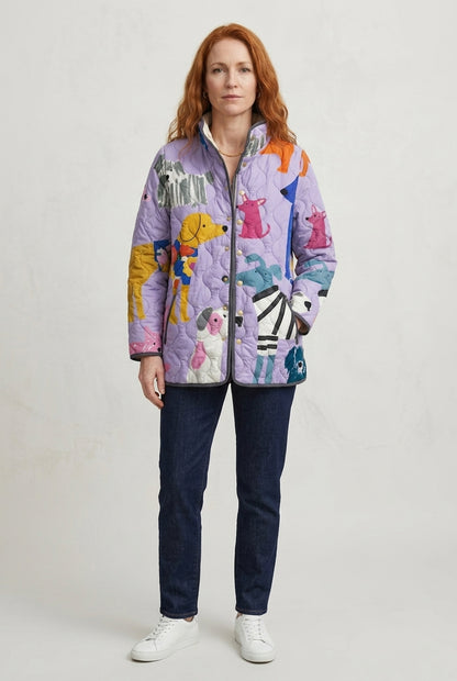 Gaia | Casual Dog Print Jacket