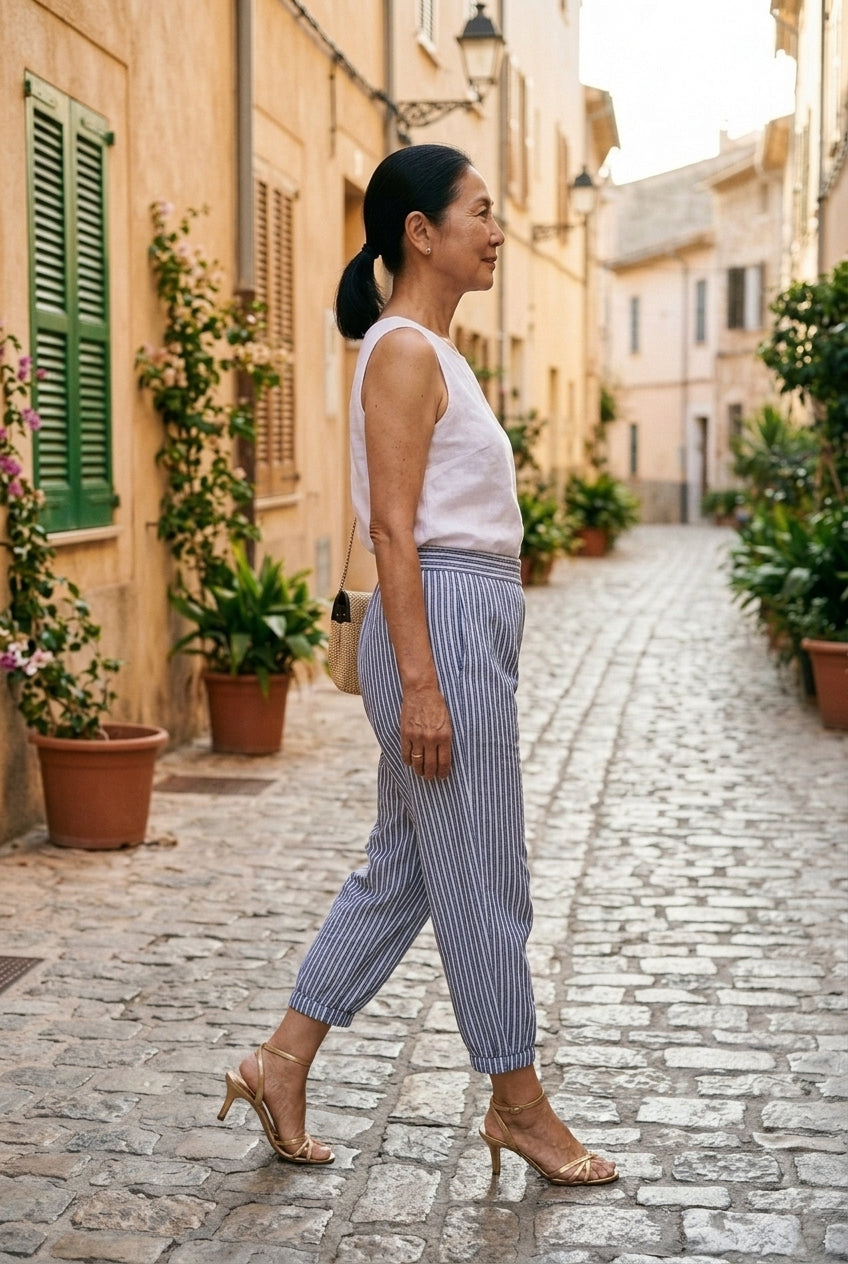 Hadewych | Striped Wide-Leg Trousers