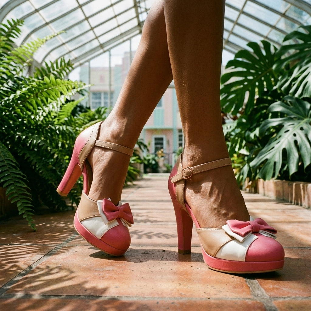 Agatha | Bow-Tie Platform Heel
