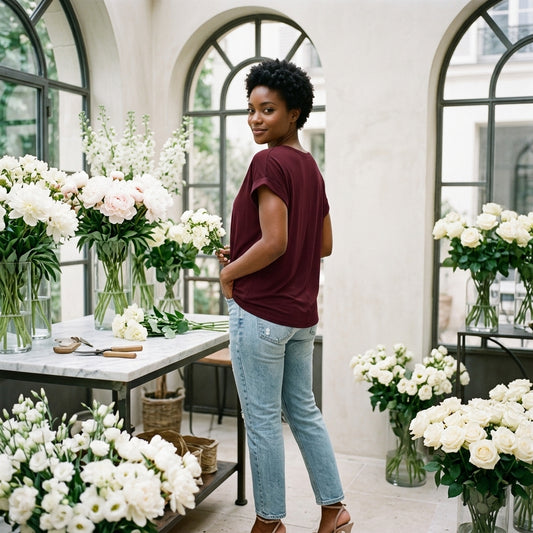 Fjola Jonquil | V-Neck Relaxed Tee