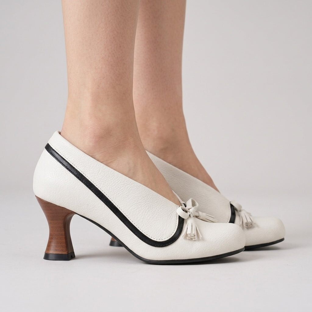 Adaline | Collar Tassel Loafer Pumps