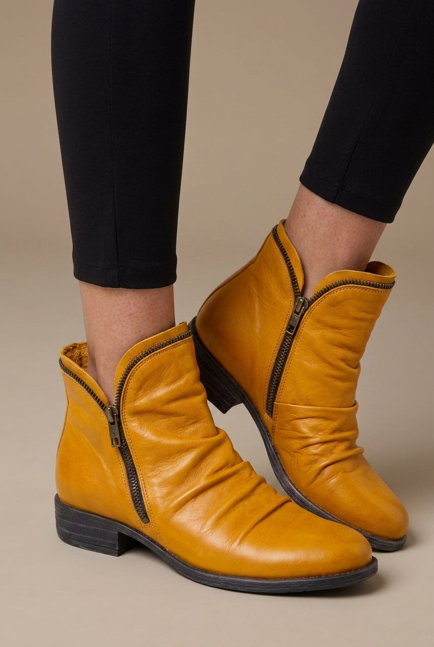 Supportive Orthopedic Ankle Boots for Women, Cushioned Insole Structured Heel, for Work, Everyday & Casual Wear