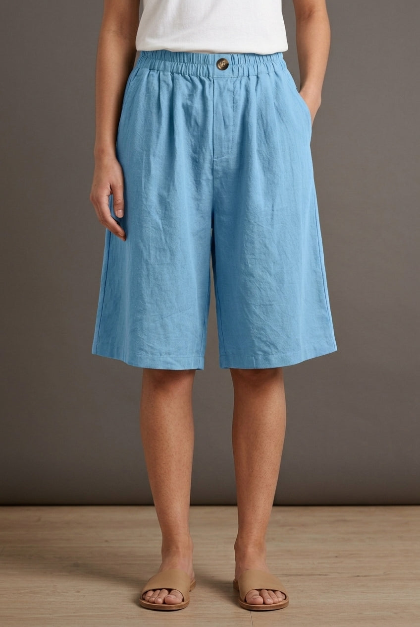 Casual Oversized Shorts for Women, Cotton Relaxed Fit Breathable Summer, for Beach, Weekend & Everyday Wear