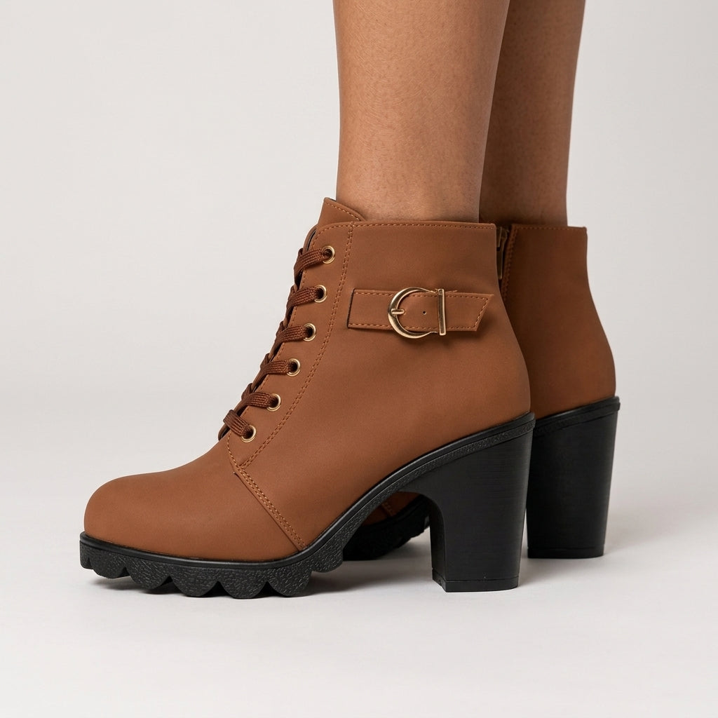Nicoline | Vegan Leather Wedge Ankle Boot