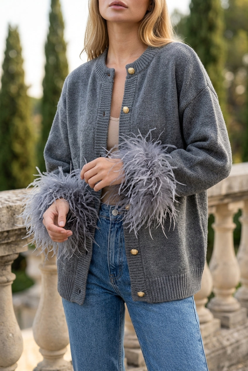 Onlyn | Loose Knit Button Cardigan