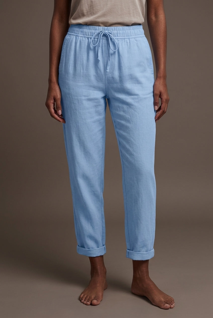 Relaxed Breathable Stretch Pants for Women, Lightweight Flexible Trousers for Work, Casual, Travel & Everyday Wear