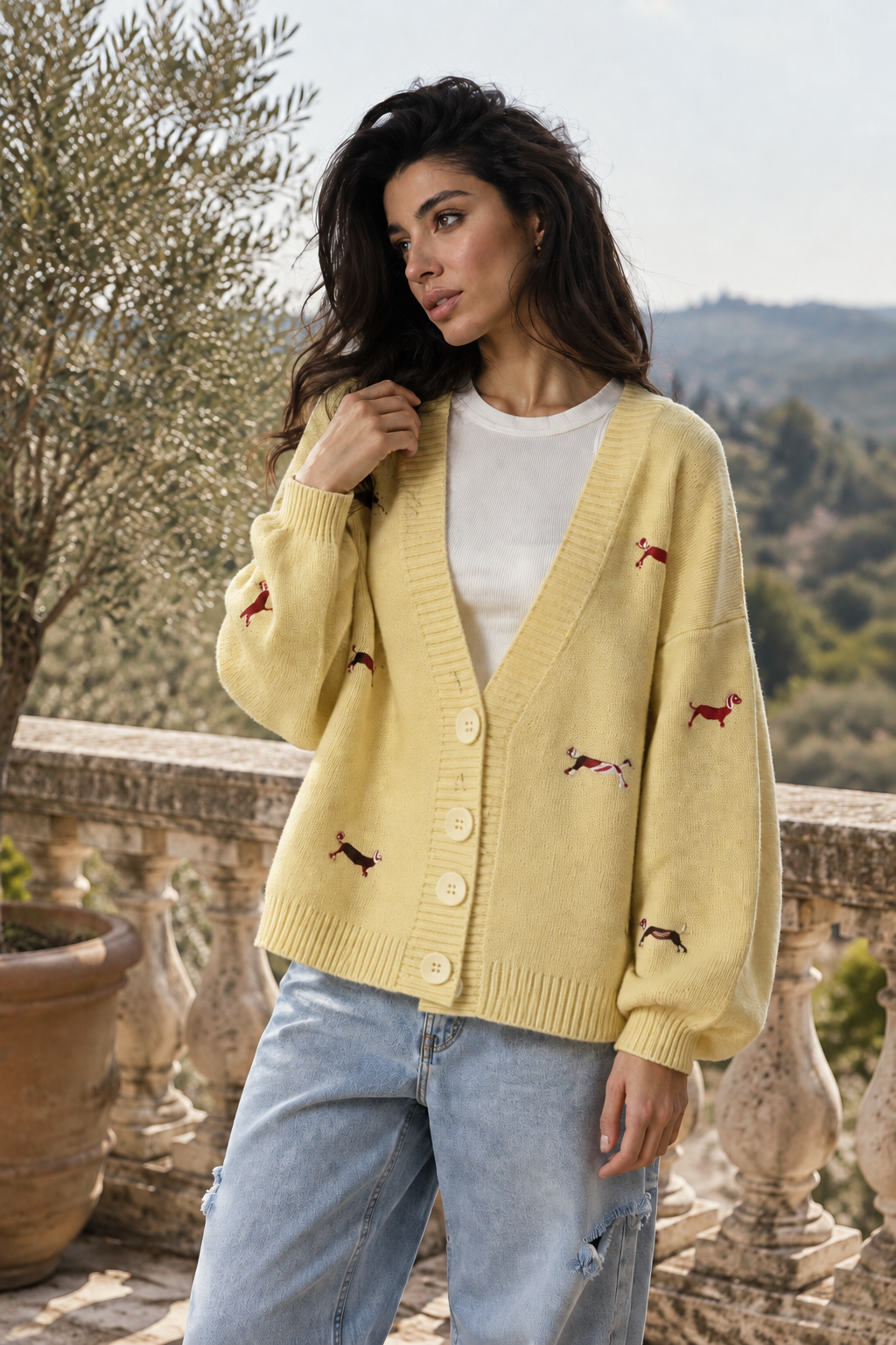Heddia | Embroidered Knit Cardigan