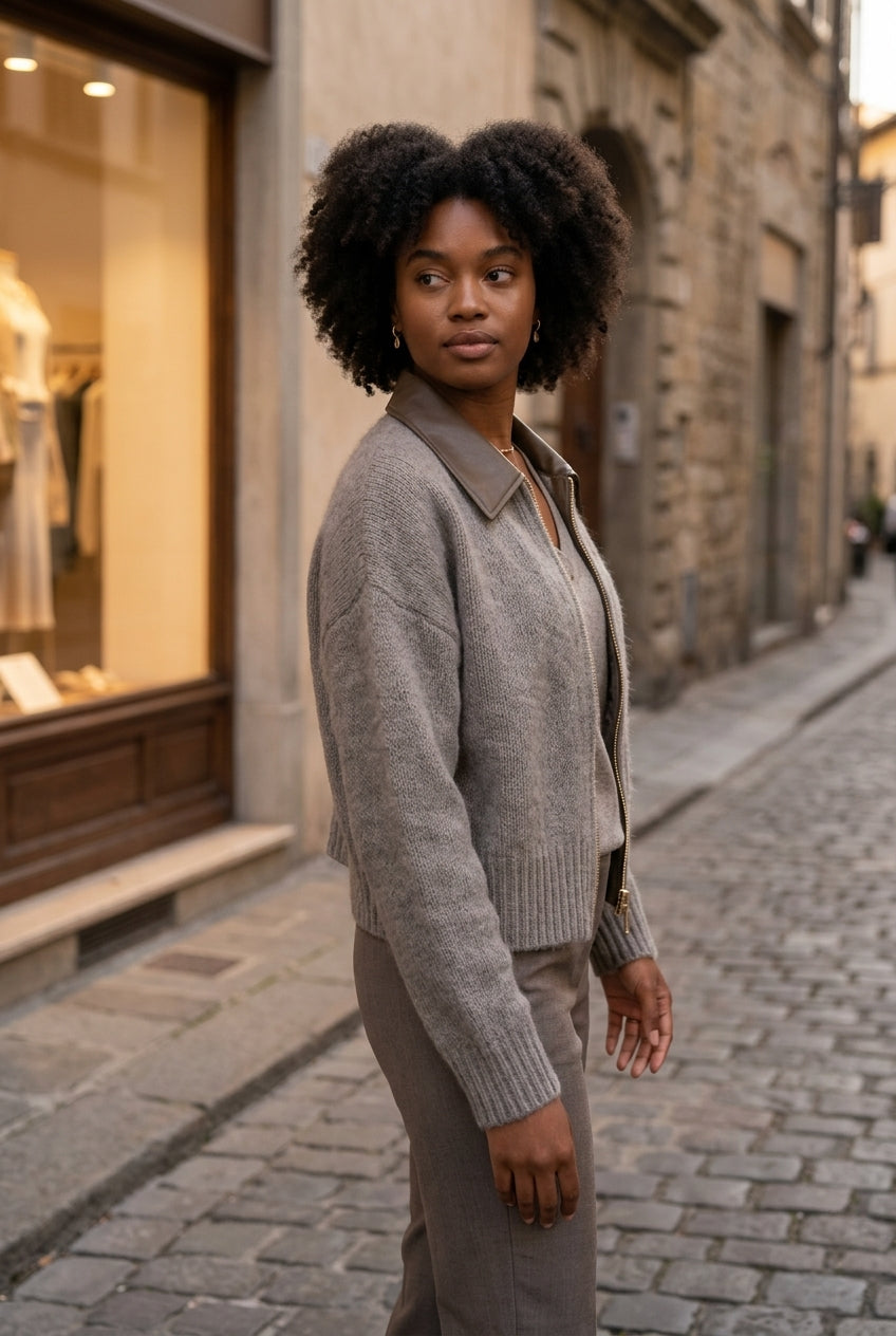 Frida | Patchwork Cropped Cardigan