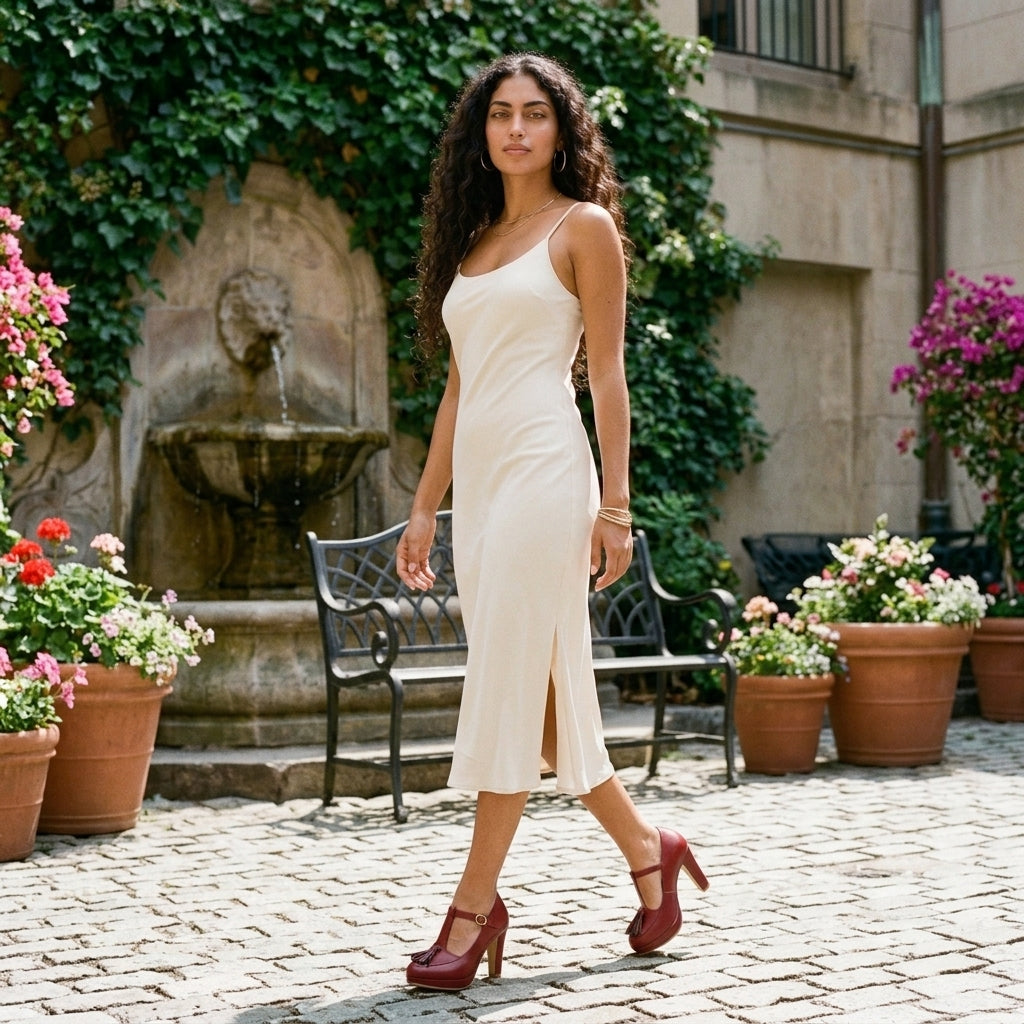 Ingrid Emmeline | Tassel Block Heel Pump
