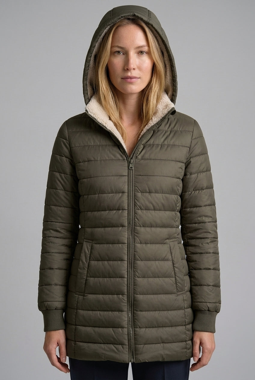 Cleo | Women's Sherpa-Lined Structured Winter Coat