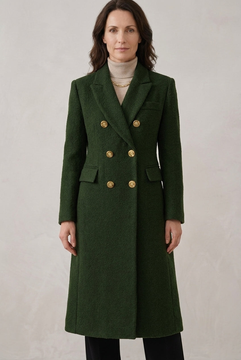 Arla | Women's Cozy Tailored Elegant Fabric-Blend Overcoat