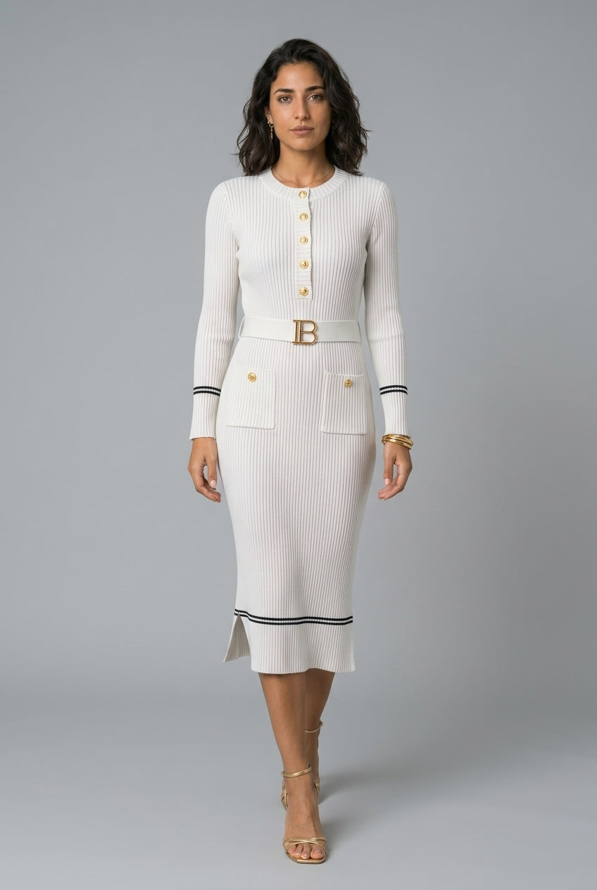 Katja | Knitted Bodycon Midi Dress