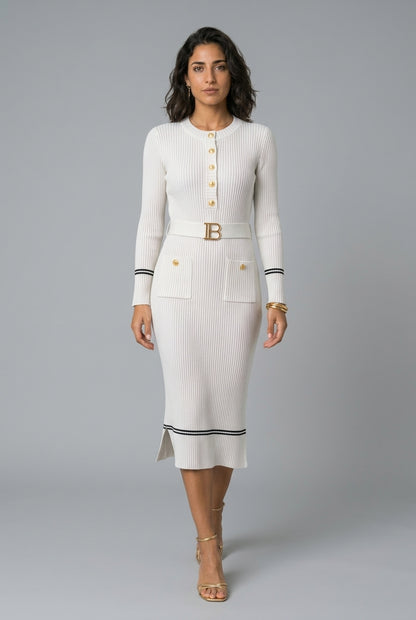 Katja | Knitted Bodycon Midi Dress