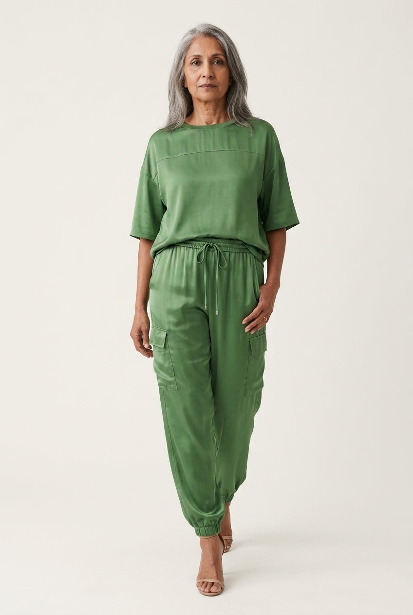 Luxe Flowing Two Piece Set for Women, Relaxed Vintage-Inspired Breathable, for Casual, Evening & Everyday Wear