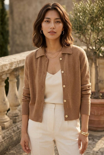 Ovina | Cashmere Turtleneck Cardigan