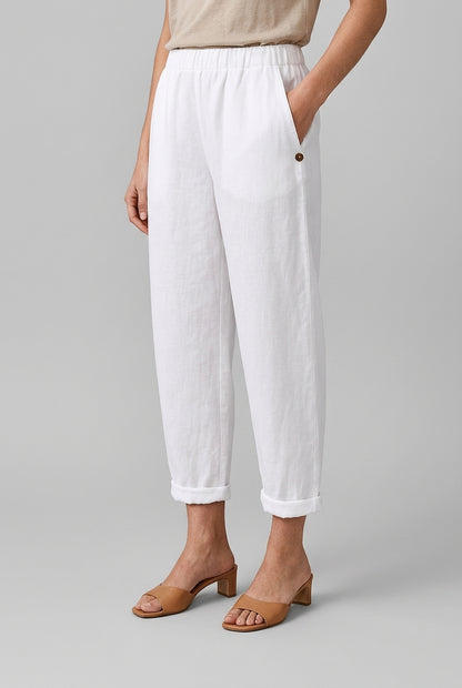 Nadia Sienna | Linen Straight-Leg Trousers