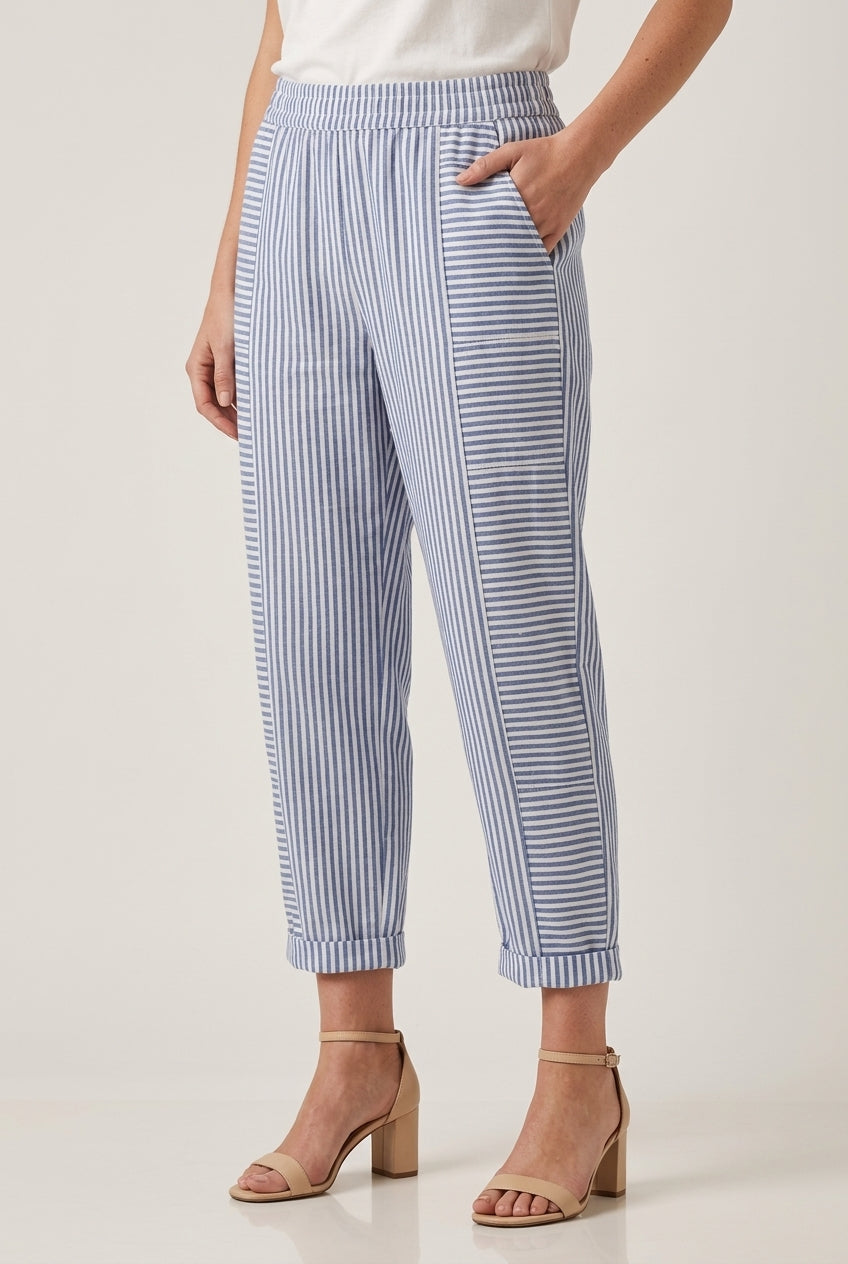 Lucienne | Relaxed Striped Tapered Pants