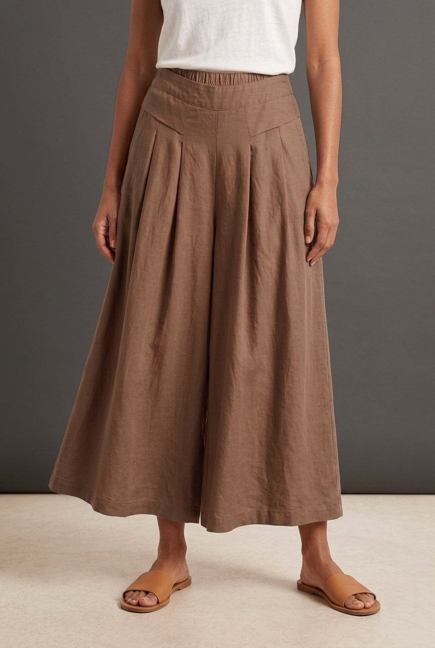 Breathable Wide-Leg Pants for Women, Loose Fit Lightweight Elastic Waistband, for Everyday, Travel, Casual & Relaxed Wea