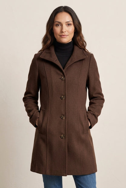 Hana | Women's Flattering Longline Coat with Pockets