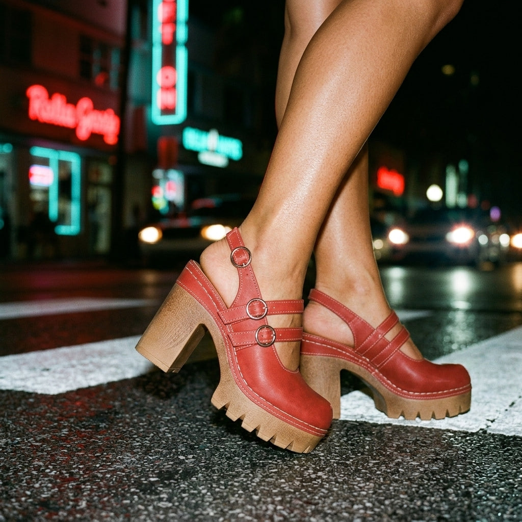 Ghislaine | Slingback Platform Heels