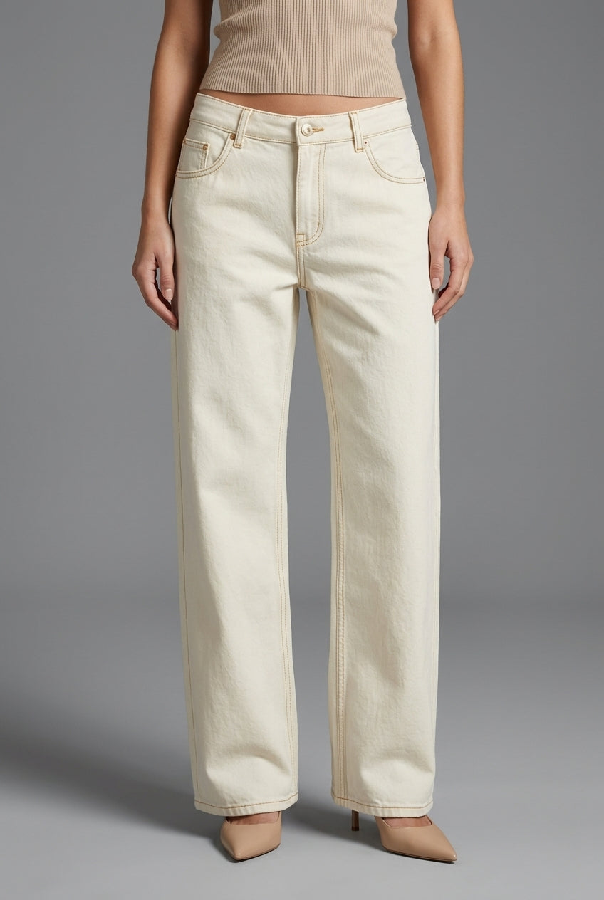 Ulise | Contrast Stitch Straight Jeans