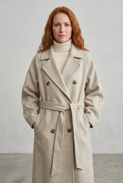 Etta | Chic Lightweight Wool Long Coat