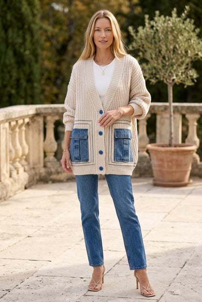 Tuvis | Oversized Printed Cardigan Jacket