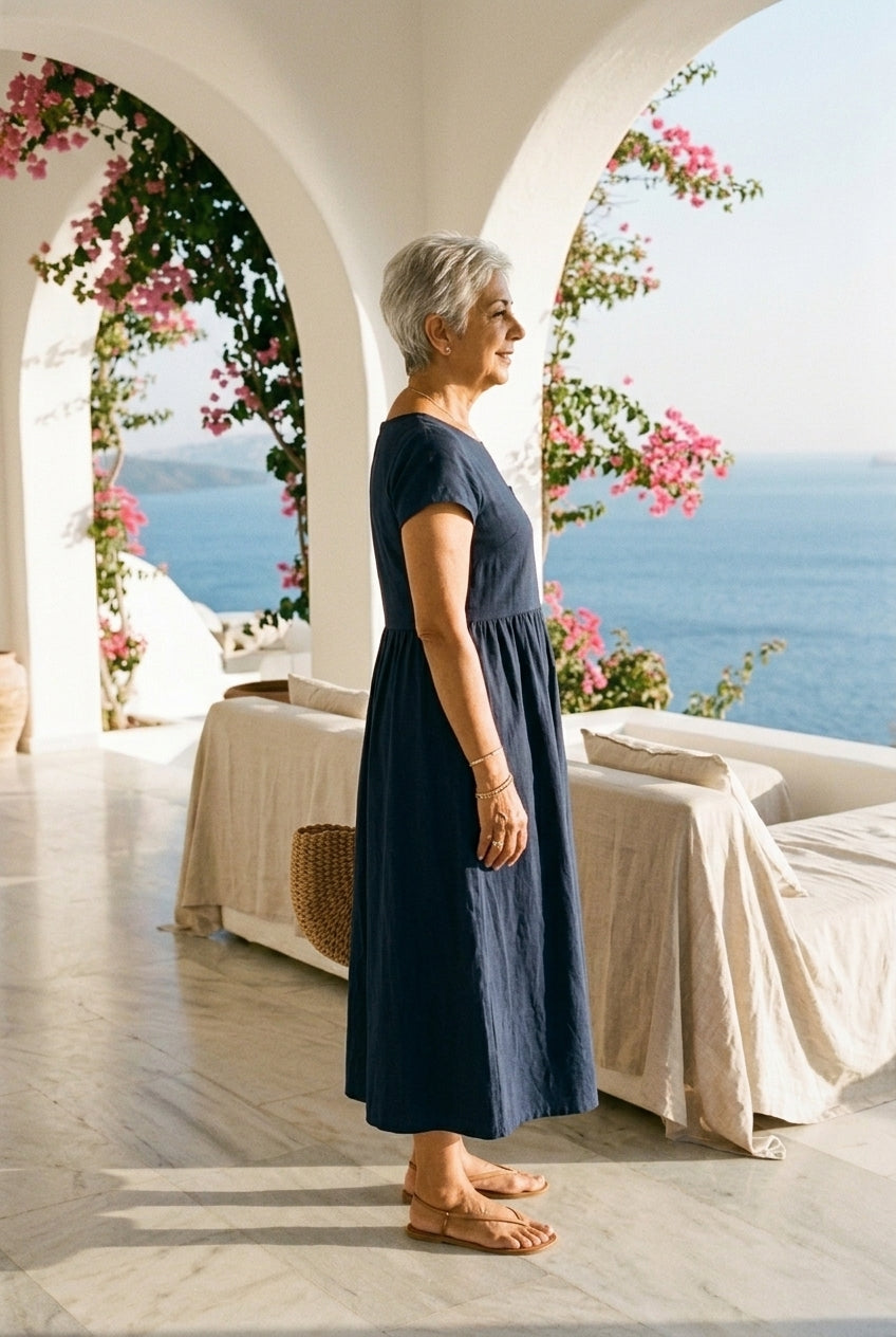Wanda Sabelle | A-Line Midi Dress with Pockets