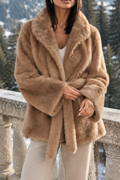 Luca | Belted Faux Fur Coat
