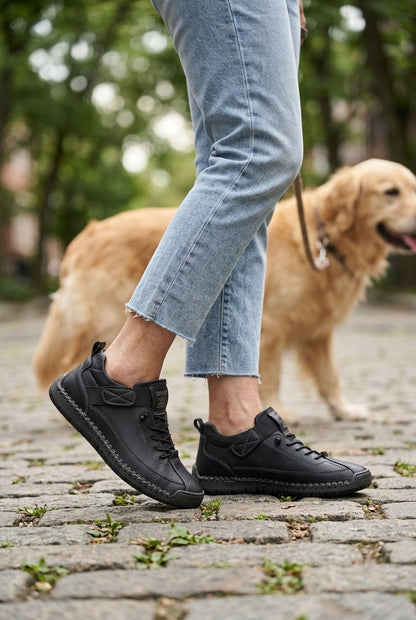 Orthopedic Strap Sneakers for Women, Cushioned Arch Support Slip-On, for Walking, Everyday Wear, Comfort & Casual