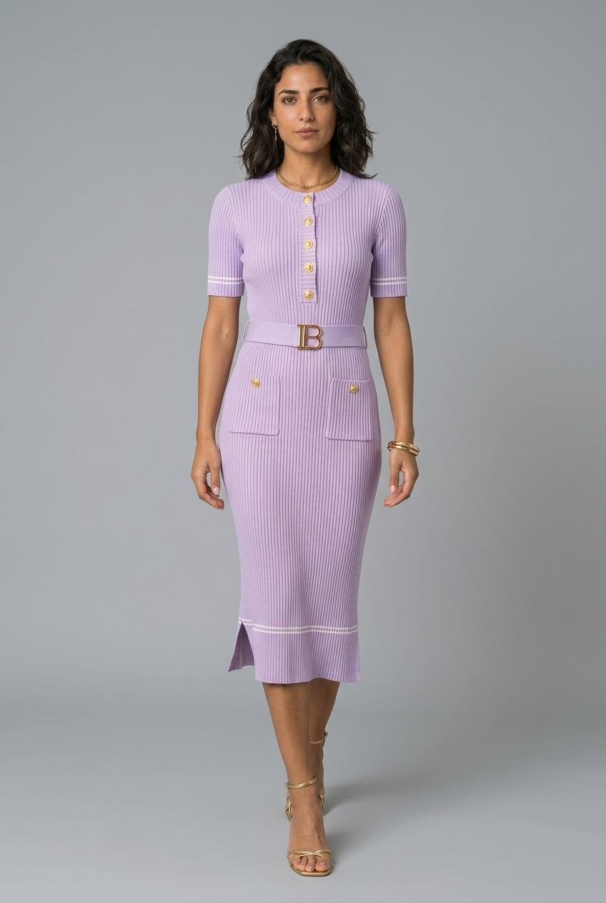 Katja | Knitted Bodycon Midi Dress