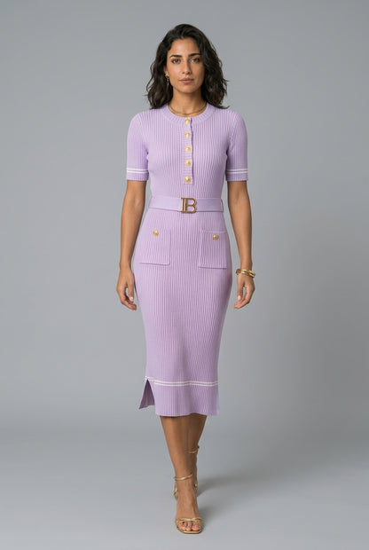 Katja | Knitted Bodycon Midi Dress