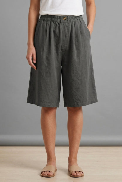 Casual Oversized Shorts for Women, Cotton Relaxed Fit Breathable Summer, for Beach, Weekend & Everyday Wear