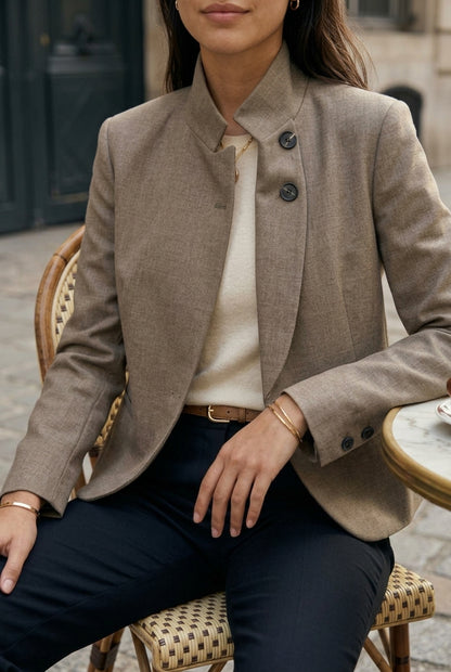 Honora | Stand-Collar Casual Blazer