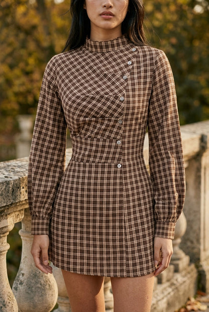 Tyria | Plaid A-Line Short Dress