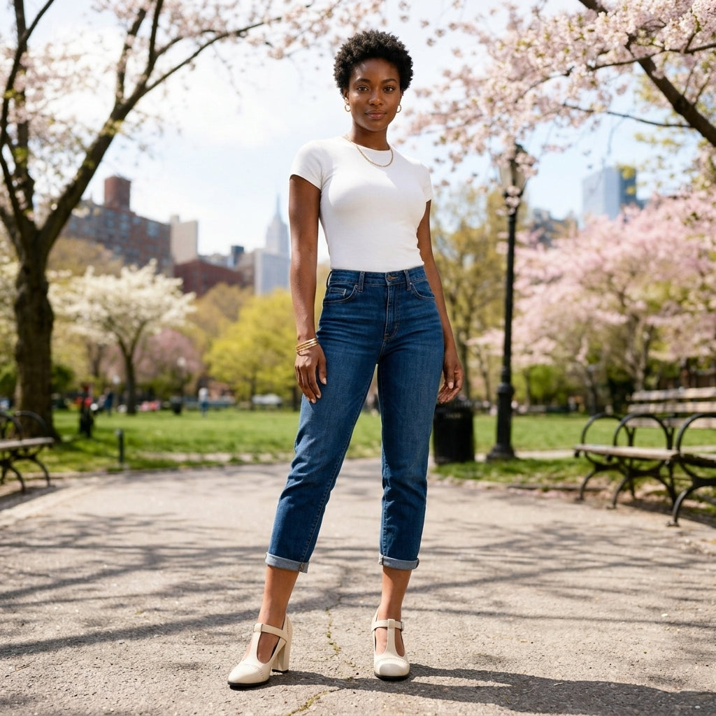 Delilah | Leather Brogue Loafer Heel